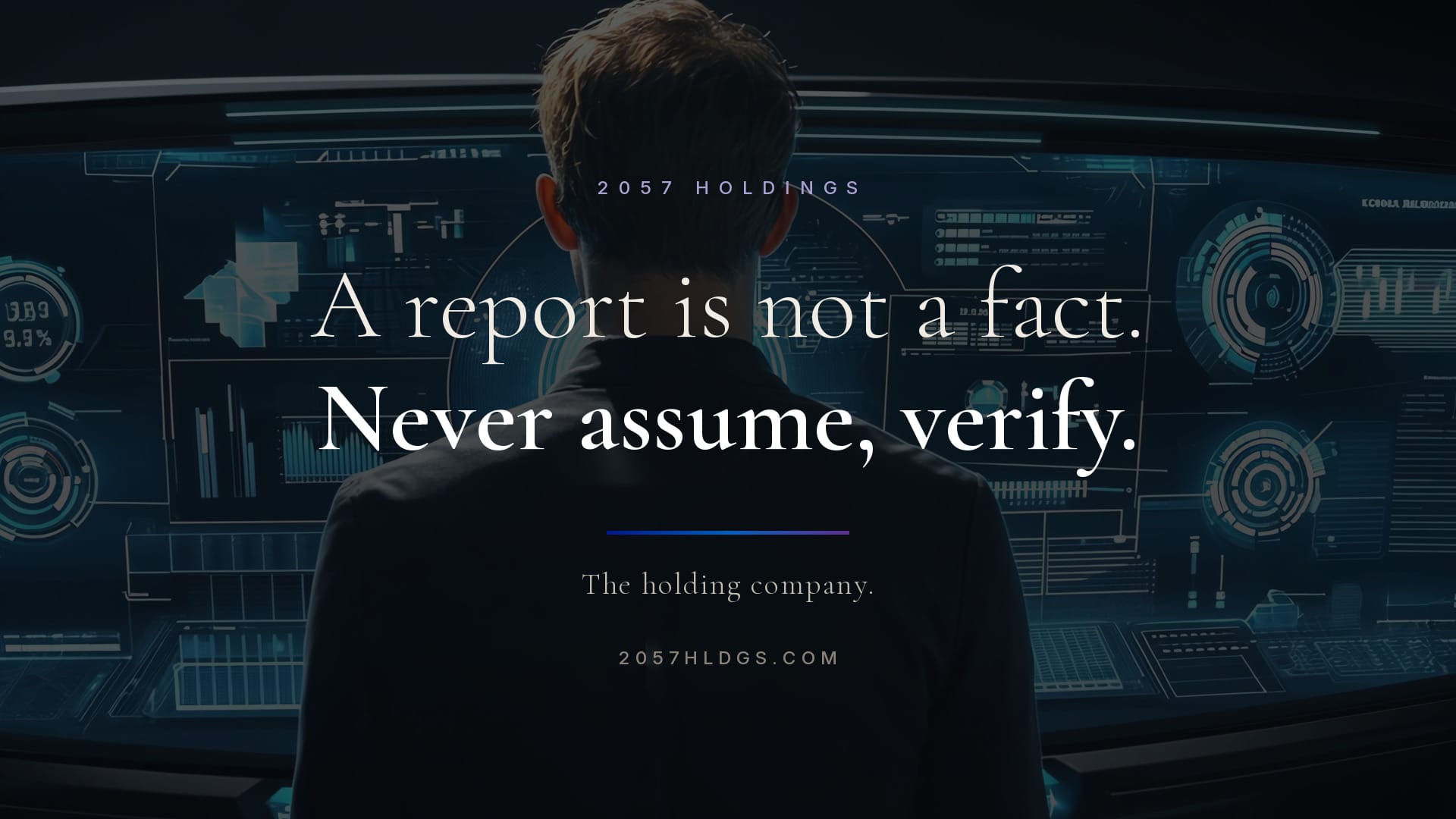 A Report Is Not a Fact